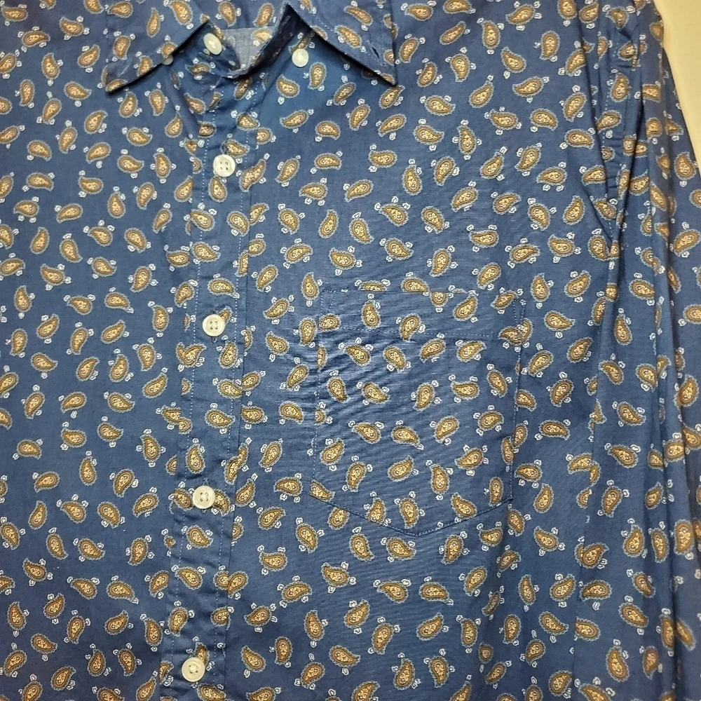 J Crew Shirt Mens Large Paisley Colorful All Over Print Loud Party Mercantile